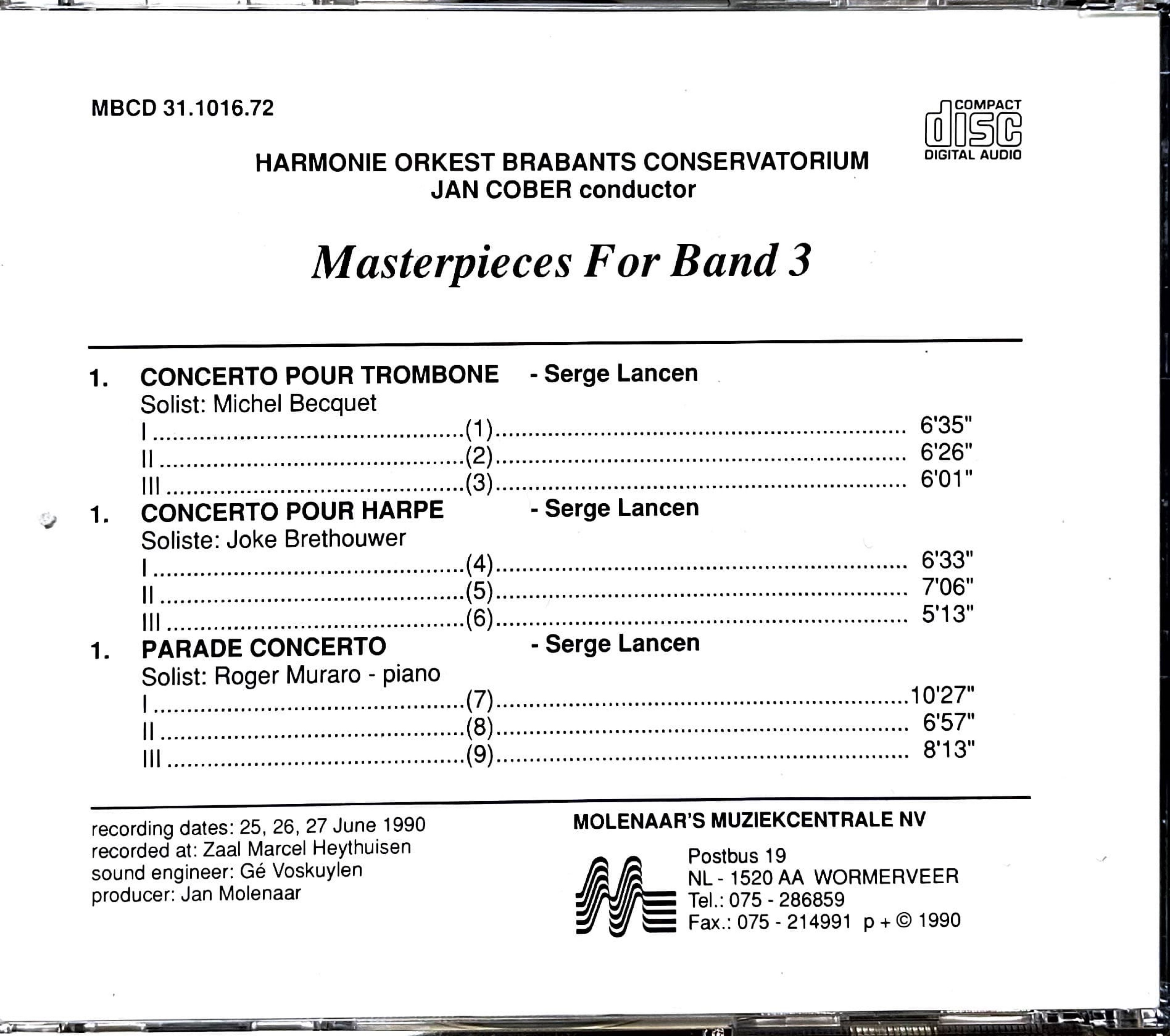 Masterpieces For Band 3